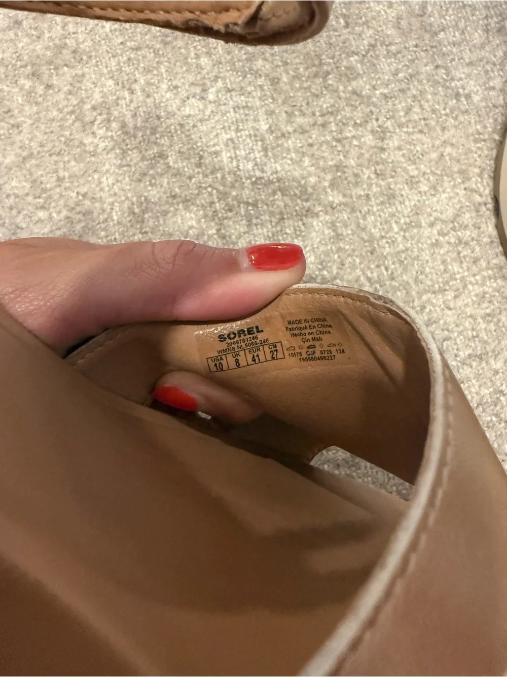Sorel Metallic Tan Platform Sandal with Chunky Cream Sole